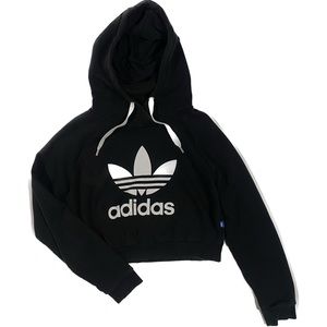 UO Urban Outfitters Sold Out adidas Originals Trefoil Cropped Hoodie Sweatshirt